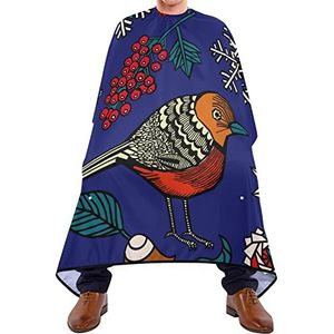 Haircut Barber Cape Vogel En Bessen Kapsel Salon Cape Waterdicht Haar Styling Cape Ademend Kapsel Voor Kinderen Haarontwerp Salon Haarsnit 140 x 170 cm