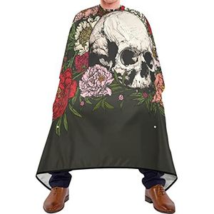 Kapperscape Haar Schedel Pioenroos Vintage Salon Cape Waterdichte Haar Styling Cape Verstelbare Kapsalon Cape Voor Kinderen Volwassenen Salon Kapsel 140 x 170 cm