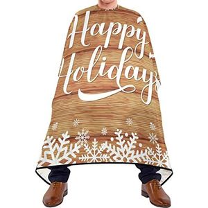 Haar snijden schort vrolijk kerstfeest sneeuwvlokken salon cape lichtgewicht kapsel cape waterdichte kappersschort voor schoonheidssalons kinderen kapperszaak 140 x 170 cm