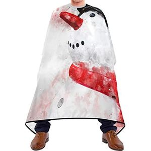 Haar Snijden Schort Winter Kerst Sneeuwpop Kapsel Cape Lichtgewicht Haar Snijden Cape Gemakkelijk Schoon Snijden Jurken Voor Haar Verven Salon Kapsel 140X170Cm