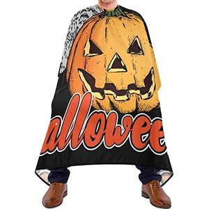 Kapper Snijden Cape Halloween Pompoen Uil Barber Cape Antistatische Hairdressing Cape Ademend Salon Cape Voor Kinderen Volwassenen Haar Styling 140 x 170 cm