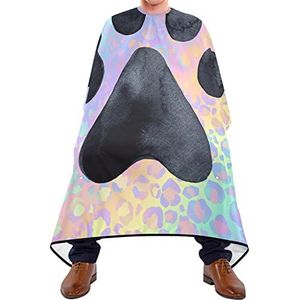 Scheren Bib Zwarte Poot Print Kappers Cape Lichtgewicht Salon Jurken Gemakkelijk Schoon Kappers Jurk Voor Salon Haar Verven Schoonheid Winkels 140X170Cm