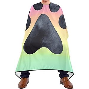 Kapsel Salon Cape Zwarte Poot Print Haar Styling Cape Wasbaar Kapmantel Antistatische Salon Cape Voor Salon Haarsnit Volwassenen Haarontwerp 140 x 170 cm