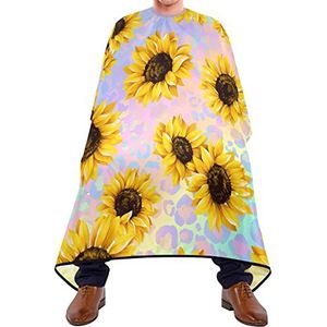 Kapper Cape Zonnebloem Salon Cape Gemakkelijk Schoon Kappers Jurk Verstelbare Elastische Sluiting Haar Snijden Jurk Voor Schoonheidswinkels Volwassenen Kapperszaak 140 x 170 cm