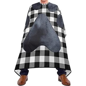 Baard Bib Zwarte Poot Print Styling Capes Gemakkelijk Schoon Salon Toga's Verstelbare Elastische Sluiting Kappers Schort Voor Haar Verven Kapsel Schoonheidswinkels 140X170Cm
