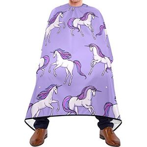 Kapperscape Haar Paarse Eenhoorn Kapperscape Ademend Barber Cape Antistatische Salon Cape Voor Volwassenen Haarontwerp Kinderen 140 x 170 cm