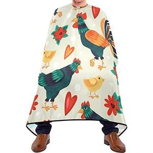 Snijjurk Haan Kappers Cape Waterdichte Salon Cape Verstelbare Elastische Sluiting Kappers Schort Voor Kapperszaak Haar Snijden Volwassenen 140X170Cm