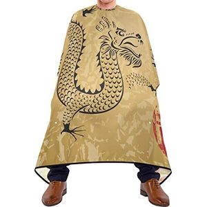 Salon Cape Oude Chinese Draak Haar Snijden Cape Lichtgewicht Kapper Cape Gemakkelijk Schoon Kapsel Salon Cape Voor Haar Verven Volwassenen Kapsel 140X170Cm