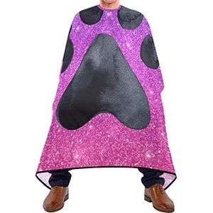 Snijden Jurk Zwarte Poot Print Scheren Bib Lichtgewicht Kapsel Cape Gemakkelijk Schoon Baard Bib Voor Haar Snijden Volwassenen Salon 140X170Cm