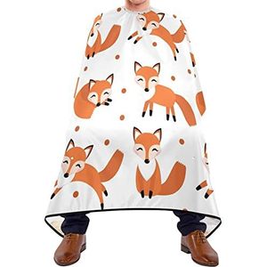 Styling Capes Fox Kappers Jurk Verstelbare Elastische Sluiting Salon Toga's Gemakkelijk Schoon Haar Snijden Jurk Voor Kids Kapperszaak Haar Snijden 140X170Cm