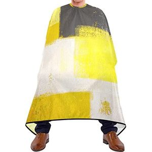 Salonjurken Art Geel Abstact Kapsel Salon Cape Waterdicht Haar Snijden Schort Verstelbare Elastische Sluiting Snijden Jassen Voor Kapsel Haar Snijden Volwassenen 140X170Cm