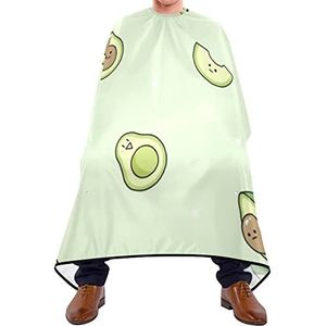 Snijjurken Leuke Avocado Kappers Cape Gemakkelijk Schoon Kapsel Salon Cape Verstelbare Elastische Sluiting Kapper Cape Voor Kapsel Kids Salon 140X170Cm