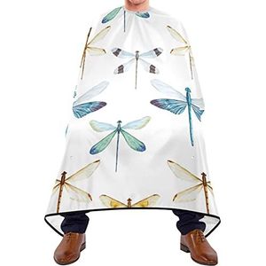 Haar Snijden Jurk Libellen Kapsel Salon Cape Waterdicht Haar Snijden Schort Verstelbare Elastische Sluiting Snijden Gowns Voor Kapperszaak Salon Haar Snijden 140X170Cm