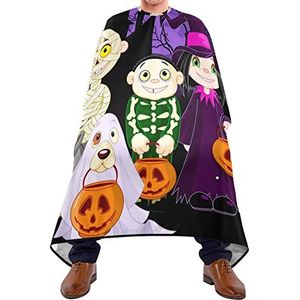 Barber Cape Halloween Patroon Kapperscape Verstelbare Hairdressing Cape Wasbaar Kapper Snijden Cape Voor Volwassenen Kinderen Haar Styling 140 x 170 cm