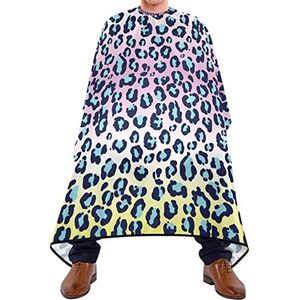 Kapsel Cape Luipaard Print Regenboog Kapper Cape Lichtgewicht Kappers Jurk Gemakkelijk Schoon Haar Snijden Jurk Voor Kapsel Kapperszaak Haar Verven 140X170Cm