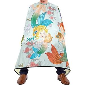 Kapperscape Haar Onderwater Zeemeermin Salon Cape Antistatische Kapsel Salon Cape Waterdichte Barber Cape Voor Salon Kapsel Kinderen Haarontwerp 140 x 170 cm