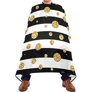 Scheren Bib Gouden Stippen Op Strepen Salon Jurken Lichtgewicht Baard Bib Gemakkelijk Schoon Haar Snijden Jurk Voor Salon Volwassenen Schoonheidswinkels 140X170Cm