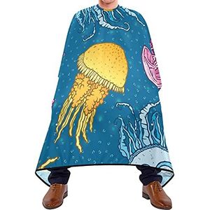 Kappers Schort Kwallen Baard Bib Lichtgewicht Salon Toga's Waterdichte Kappers Jurk Voor Salon Haar Knippen Kapsel 140X170Cm