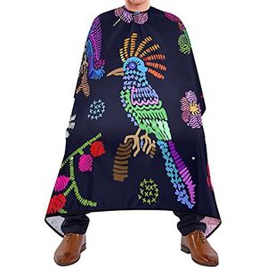 Salon Cape Vogels Bloemen Kappers Jurk Gemakkelijk Schoon Kapsel Cape Verstelbare Elastische Sluiting Kapsel Salon Cape Voor Volwassenen Kinderen Haar Verven 140X170Cm