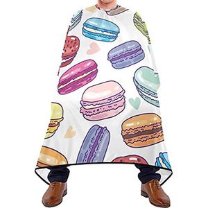 Hairdressing Cape Macaron Patroon Kapsel Salon Cape Waterdichte Barber Cape Verstelbare Salon Cape Voor Kinderen Haar Styling Salon Kapsel 140 x 170 cm