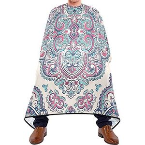 Hairdressing Cape Prachtige Bloemen-Mandala Salon Cape Verstelbare Haircut Barber Cape Ademende Kapmantel voor Hair Design Haar Styling Volwassenen 140 x 170 cm