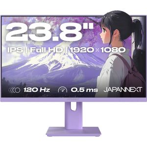 JAPANNEXT - JN-IPS238G120F-HSP-PP - Gaming Monitor - Pastel Paars - 23.8 inch - Full HD - 120Hz - 0.5ms