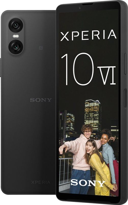 Sony Xperia 10 VI (128 GB, Black, 6.10", SIM + eSIM, 48 Mpx, 5G), Smartphone, Zwart