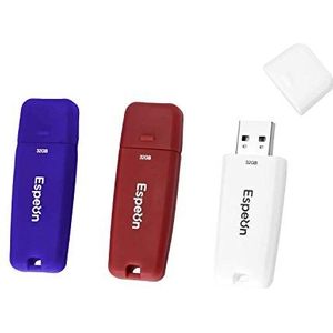 Espeon USB 2.0 geheugenstick 32 GB klassieke kleuren - wit, blauw, rood
