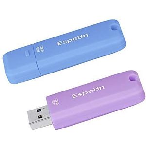 Espeon 2-Pack 64 GB USB 3.1 Flash Drive, Macaroon kleuren - Lichtblauw, Licht Violet