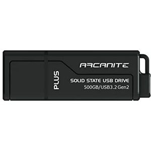ARCANITE Plus, 500 GB USB-stick, USB 3.2 Gen2 UASP SuperSpeed+. Tot 600 MB/s lezen, 500 MB/s schrijven