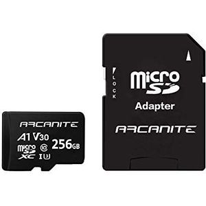 ARCANITE 256 GB microSDXC-geheugenkaart met adapter - UHS-I U3, A1, V30, 4K, C10, microSD - AKV30A1256