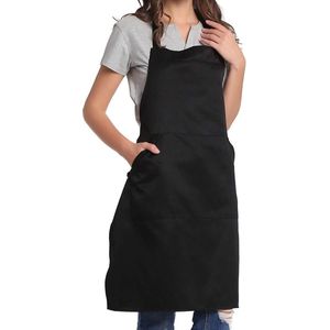 Verstelbaar schort met lange banden, voor dames en heren, 18 kleuren, 27W×32L