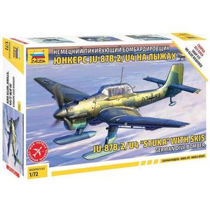 1:72 Zvezda 7323 JU-87B-2/U4 ""STUKA"" with skis Plastic Modelbouwpakket