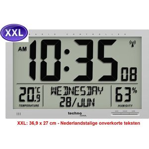 TECHNOLINE WS8013 JUMBO-klok - 27 x 36,9 cm - radio-controlled - weergave binnen-temperatuur en -luchtvochtigheid