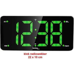 TECHNOLINE WT486 Fraaie KLOK / WEKKERRADIO met GROTE CIJFERS