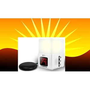 GEEMARC Wake'n'Shake Light Klok / Wekkerradio met trilschijf - SUNRISE