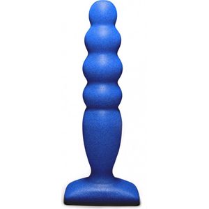 Anaal plug Groot Bubble Plug - Visgraatvormige anale stimulator - Lola Toys - BackDoor Edition - Dunne buttplug - Groot - 12,5cm x 3,2cm - Blauw
