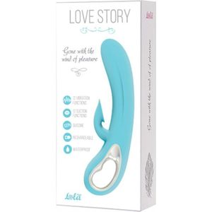 Lola Toys - Love Story - Tarzan Suction Vibrator - G-Spot Clitoris Stimulator - 12cm - Oplaadbaar - Turquoise