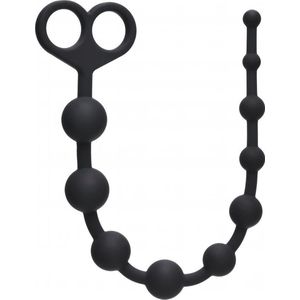 Lola Toys - BlackDoor Black Edition - Orgasm Beads - Buttplug met Kralen - Flexibele Anaal Ballen/ Kralen/ Ketting met handgreep - Anal Beads - Anaalplug 100% Siliconen - Prostaat Stimulatie - P-Spot - Unisex - 33,5cm x 2,3cm - Zwart