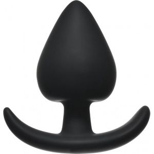 Lola Toys - BackDoor Black Edition - Perfect Fit Plug - Dikke grote buttplug met handgreep - Anaalplug - M - 9cm x 4.8cm - Zwart