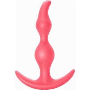 Lola Toys - First Time - Bent Anal Plug - Licht gebogen Buttplug - Anaalplug - Prostaat Stimulatie - P-Spot - 100% Fluweel zacht siliconen - Unisex - 13cm x 3cm - Roze