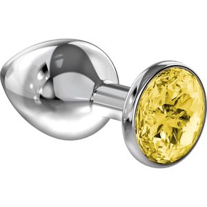 Lola Toys - Diamond Collection - Buttplug met Diamant - Anaal - Metaal - Maat S - 28mm - Geel