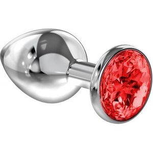 Lola Toys - Diamond Collection - Buttplug met Diamant - Metaal - Maat L - Rood
