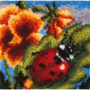 PANNA Lieveheersbeestje - Knooppakket - 40 x 40 cm - DIY pakket volwassenen