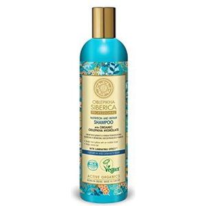 Natura Siberica, Professionele Oblepikha voedende reparerende shampoo voor zwak en beschadigd haar ml, donkerblauw, sandelhout, 400 ml