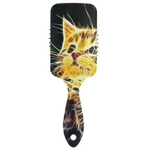 FANTAZIO Cat 3D Styling Brush Hair Brush Geweldig voor rechttrekken, Smoothing, Top Detangling Brush Static-free