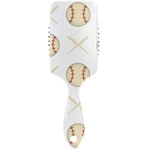 FANTAZIO Baseball Achtergrond Styling Brush Hair Brush Geweldig voor rechtzetten, Smoothing, Top Detangling Brush Static-free