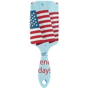 FANTAZIO Verenigde Staten Onafhankelijkheid Dag Styling Brush Hair Brush Geweldig voor rechtzetten, Smoothing, Top Detangling Brush Static-free