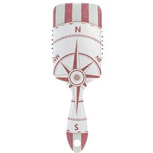 FANTAZIO Vintage Rode Kompas Styling Borstel Geweldig voor rechtzetten, Smoothing, Top Detangling Borstel Static-free