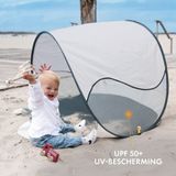 DERYAN Pop-up Strandtent met Klamboe 120x90x80 cm - Zilverkleurig